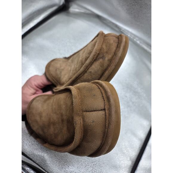 LL Bean ‘Wicked Good” Sheepskin Suede Brown Slip Ons House Slippers Shoes 10M - Picture 10 of 10